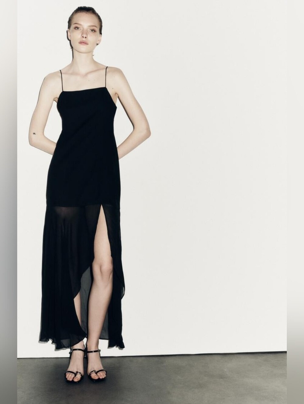 Zara Maxi Dress with Spaghetti Straps